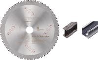 Диск X-Cut для циркулярної пилки для різання будівельної й нержавіючої сталі Високоефективний диск для циркулярної пилки з металокерамічними зубцями для будівельної сталі, зокрема нержавіючої, – більш швидке різання й тривалий ресурс служби