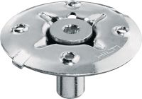 X-FCM Кріпильний диск для решітчастих настилів (з цинковим покриттям) Оцинкований кріпильний диск для кріплення підлогових решітчастих настилів з використанням різьбових шпильок у слабкокорозійних середовищах
