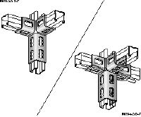 MQV-3D-F З'єднувач для каналів Гарячеоцинкований з'єднувальний елемент для каналів для тривимірних конструкцій