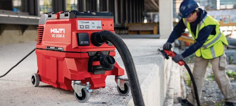 VC 20L-X Система пиловідведення класу L Потужна система пиловідведення для підключення до електроінструментів і сухого та вологого прибирання на робочому майданчику, резервуар 15 л Застосування 1