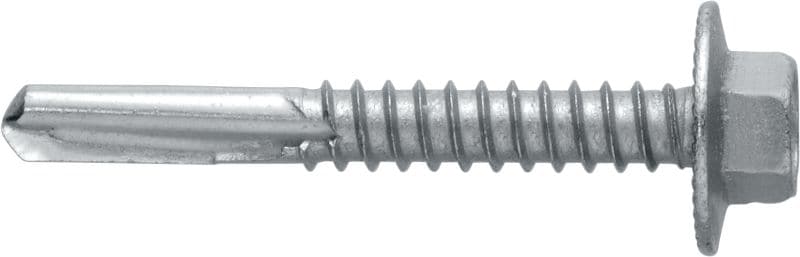 S-MD25Z Самосверлящие шурупы для металла Самосверлящий шуруп (углеродистая сталь с цинковым покрытием) с запрессованным фланцем для крепления металла к металлу большой толщины (до 15 мм)