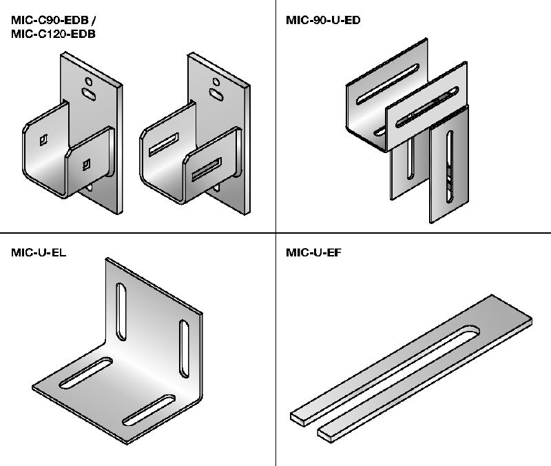 MIC Соединитель Горячеоцинкованные соединительные элементы для гибкой установки горизонтальных разделительных балок в шахтах для лифтов