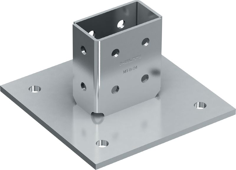 MT-B-O4 Опорний елемент для тримірних навантажень З'єднувальний елемент для анкерного кріплення конструкцій з тривимірними навантаженнями на бетоні та сталі або сталі