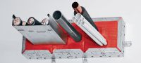 CFS-RCC Протипожежна прямокутна кабельна манжета Рішення для поновлення герметичних проходок, у яких встановлені кабелі та кабельні лотки, а також змішаних проходок без необхідності видалення протипожежного захисту, що вже використовується Застосування 1