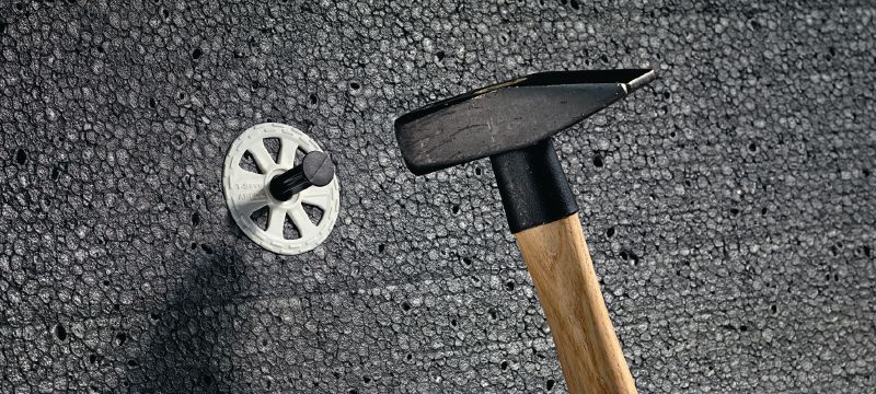 HTS T-Save Кріпильний елемент для ізоляційних матеріалів Економічний кріпильний елемент для ізоляції, сертифікований організацією ETA, для швидкого кріплення найбільш поширених ізоляційних матеріалів до бетону та цегляної кладки Застосування 1