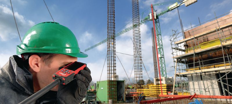 PD-E Лазерна рулетка Лазерна рулетка з вбудованим видошукачем для зовнішніх робіт для вимірювання відстаней до 200 м Застосування 1