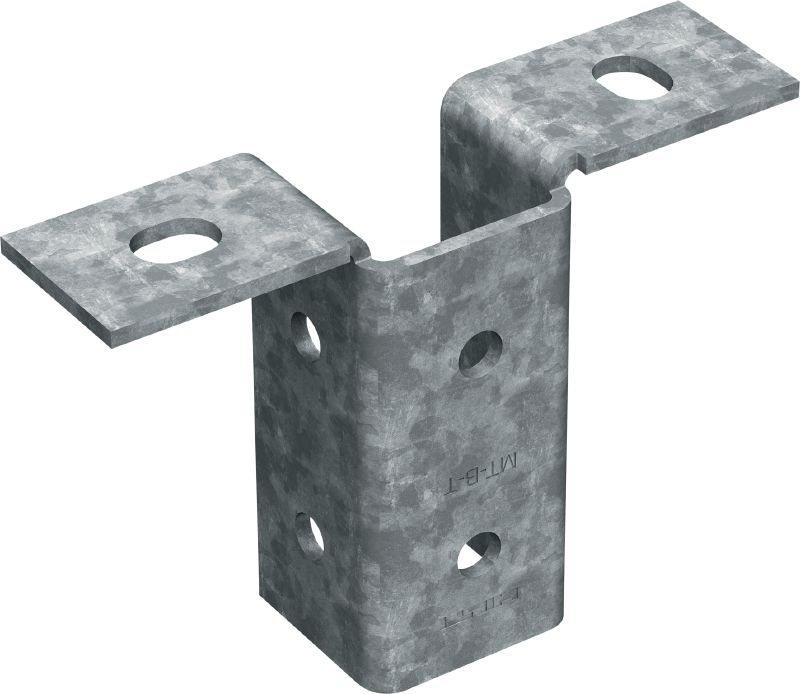 MT-B-T OC Опорний компонент для невеликих навантажень З'єднувальний елемент для анкерного кріплення конструкцій з використанням профілів для невеликих навантажень на бетоні або сталі, для використання поза приміщеннями у середовищах з низьким рівнем забруднення
