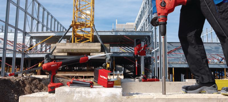 TE-YRT Шорсткувальний інструмент для отворів Інструмент для надання шорсткості отворам, які зроблені за допомогою алмазного свердління у бетоні Застосування 1