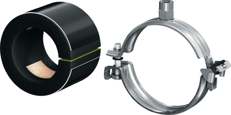 MIP-H Хомут для труб холодопостачання (з тонкою ізоляцією) Оцинкований трубний хомут для максимальної продуктивності при встановленні труб систем холодопостачання з ізоляцією товщиною 13-16 мм