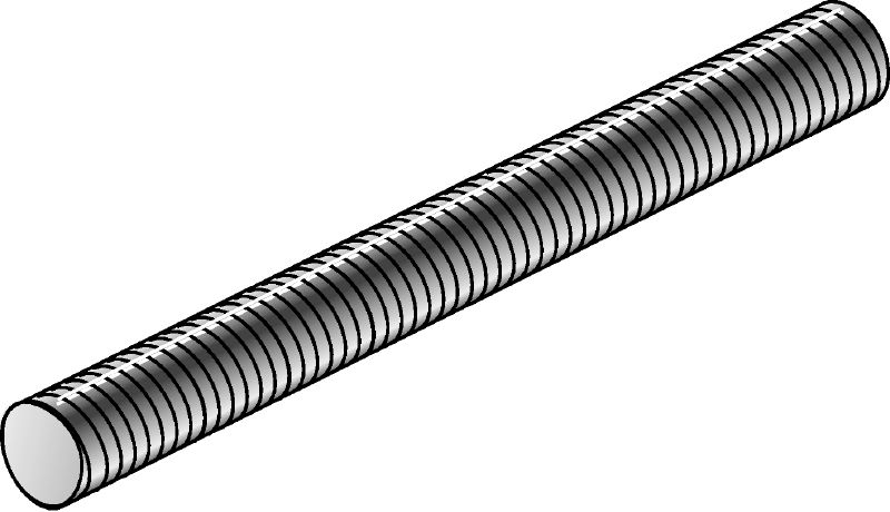 Резьбовая шпилька AM – сталь марки 4.8 (горячее цинкование) Горячеоцинкованная резьбовая шпилька, сталь марки 4.8