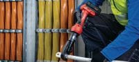 NUN 54-22 Акумуляторний інструмент для обтискання та різання кабелю, тиск 6 тонн Універсальний акумуляторний інструмент (тиск 6 тонн) зі змінними кліщами для обтискання та різання кабелю (платформа батарей Nuron) Застосування 1
