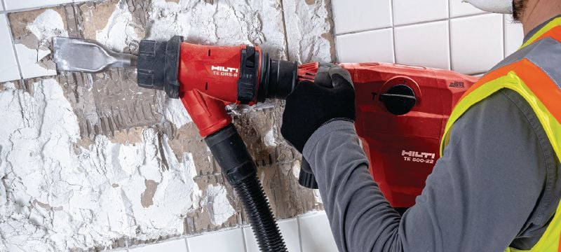 TE 500-22 Акумуляторний відбійний молоток SDS-Max Акумуляторний відбійний молоток TE-Y (SDS Max) із системою активного поглинання вібрації для штробління та довбання в бетоні та цегляній кладці (платформа батарей Nuron) Застосування 1