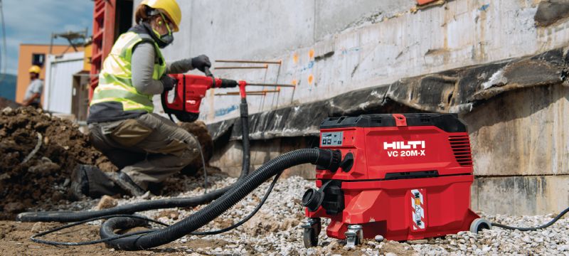 VC 20L-X Система пиловідведення класу L Потужна система пиловідведення для підключення до електроінструментів і сухого та вологого прибирання на робочому майданчику, резервуар 15 л Застосування 1