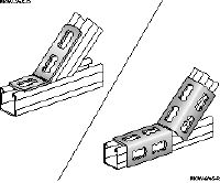 MQW 45°/135°-R Кутовий кронштейн (нержавіюча сталь A4)