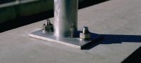 HSA-F HDG Распорный анкер Высокоэффективный распорный анкер для регулярного использования при статических нагрузках в бетоне без трещин (горячеоцинкованный) Применения 1