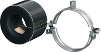 MIP-M Хомут для труб холодопостачання (ізоляція середньої товщини) Оцинкований трубний хомут для максимальної продуктивності при встановленні труб систем холодопостачання з ізоляцією товщиною 20-25 мм