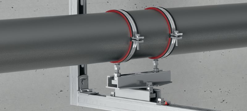 MRG-UK D6 Подвійна перехресна роликова опора Оцинкована подвійна перехресна роликова опора для встановлення систем опалення та охолодження для високих навантажень Застосування 1